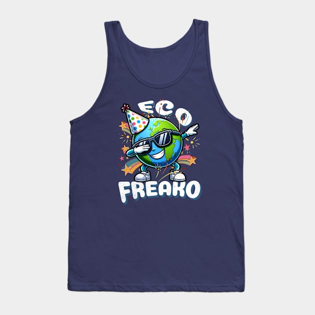 Earth Day April 22 - Eco Freako Earth Dab Dance Tank Top by alcoshirts